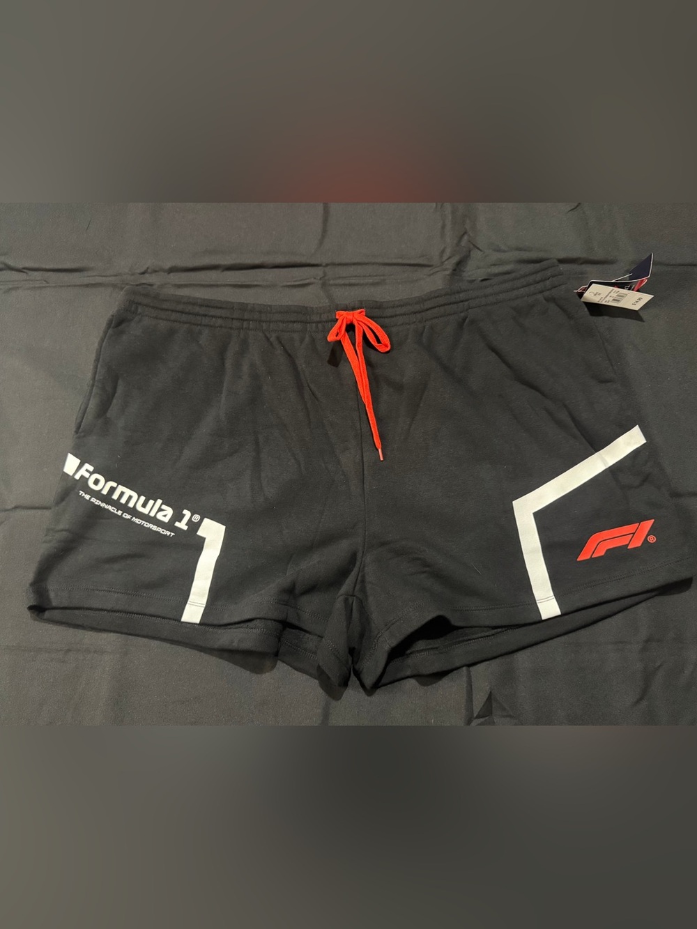Formula 1 Official F1 Graphic Sweat Shorts Black Red Drawstring NWT 3X